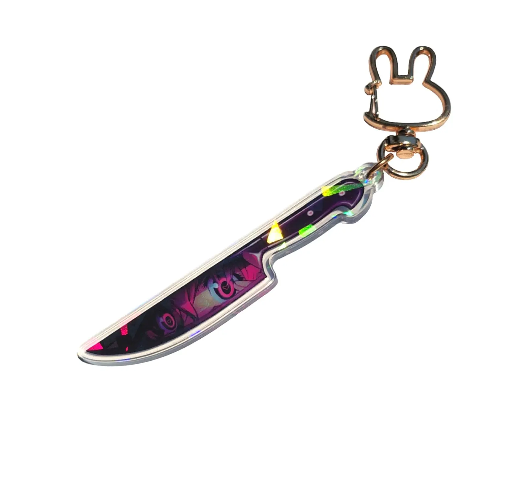 Our favorite little pink haired psycho Yuno Gasai. Always watching Yukis back with a knife.. Did I mention it sparkles. Featuring intricate designs inspired by anime, folklore and the world of dungeons & dragons.