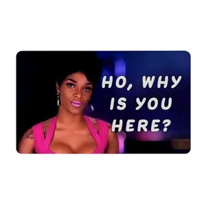Ho Why is You Here Funny Doormat - Unique Design with Bold Text for Home Decor