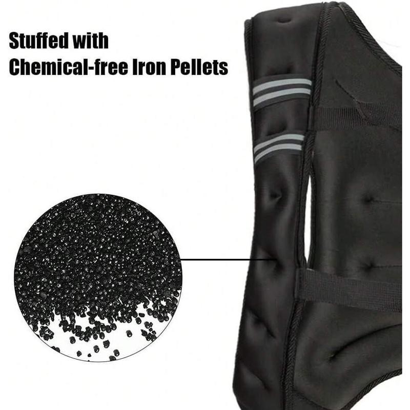 Weighted Vest, 12lb/16lb/20lb/25b/30lb for Men, Women with Reflective Stripe, Weight Vests Adjustable for Workout, Strength Training, Running, Fitness, Muscle Building, Weight Los