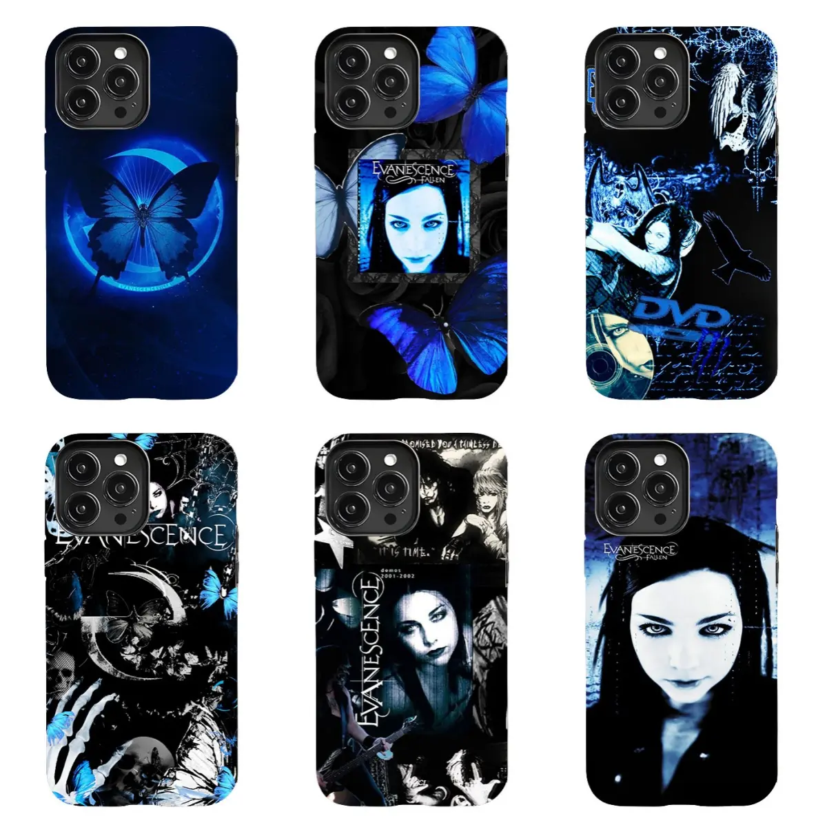 Evanescence-Themed Phone Cases - Gothic, Emo, Dark Aesthetic, and Y2K Styles; Featuring Popular Classic Rock-Inspired Designs. Shockproof Protective Cases Compatible for iPhone17 ProMax /16/15/14/13/12/11 Plus for Samsung phones,