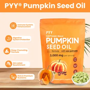 PYY Pumpkin Seed Oil with Saw Palmetto 3000mg Softgels | Cold-Pressed Virgin Oil + Plant Esters | Ultimate Hair Regrowth & Prostate Health Support | Non-GMO, DHT Balance for Men – TikTok Natural Remedies
