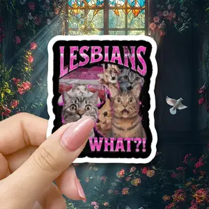 Funny Cat Sticker Decals Vinyl for Cars, Motorcycles & Laptops, Matte Finish, Easy Application on Various Surfaces, Unique Gift Idea