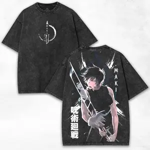 Maki Zenin x Jujutsu Kaisen Cursed Blade Heavy Cotton Washed Tee Limited Drop