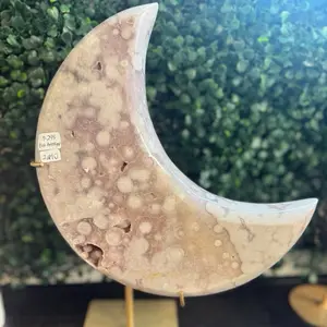 Pink Amethyst Druzy Moon Statement Crystal