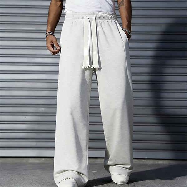 2PACK Men's Oversized Wide Leg Sweatpants  Trendy Drawstring Streetwear Pants, Comfy Lounge & Gym Track Pants