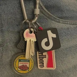 Custom TikTok NFC Keychain Social Media Tap Keychain Valentine's Day Gift 3D Printed PLA Material Lightweight Durable Design for Influencers