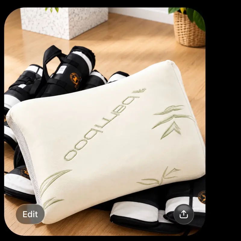 Memory  foam Bamboo pillow-Soft , Cooling comfortable Bed pillow with carry bag