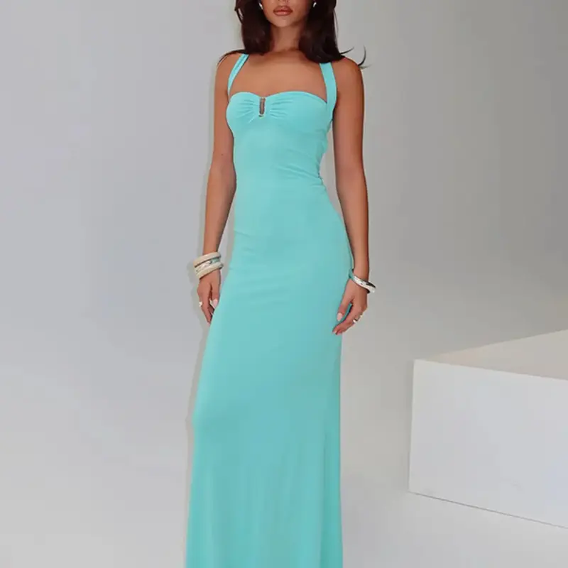 Elegant Off-Shoulder Bodycon Dress, Wowdark Japanese Button Neckline, Slim Fit Long Sleeve Evening Gown Formal Wear, Women's Fashion Clothing