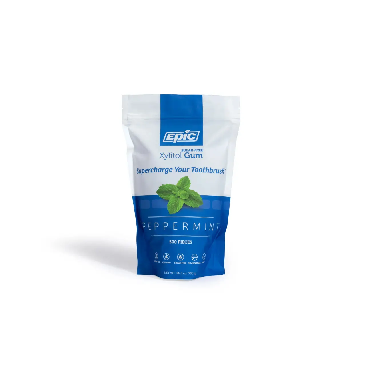 Epic Xylitol Chewing Gum - Sugar Free & Aspartame Free Chewing Gum (500-Piece Bag, 1 Bag)