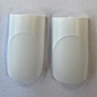 Meidum Sharp Square White French Tip Milky White