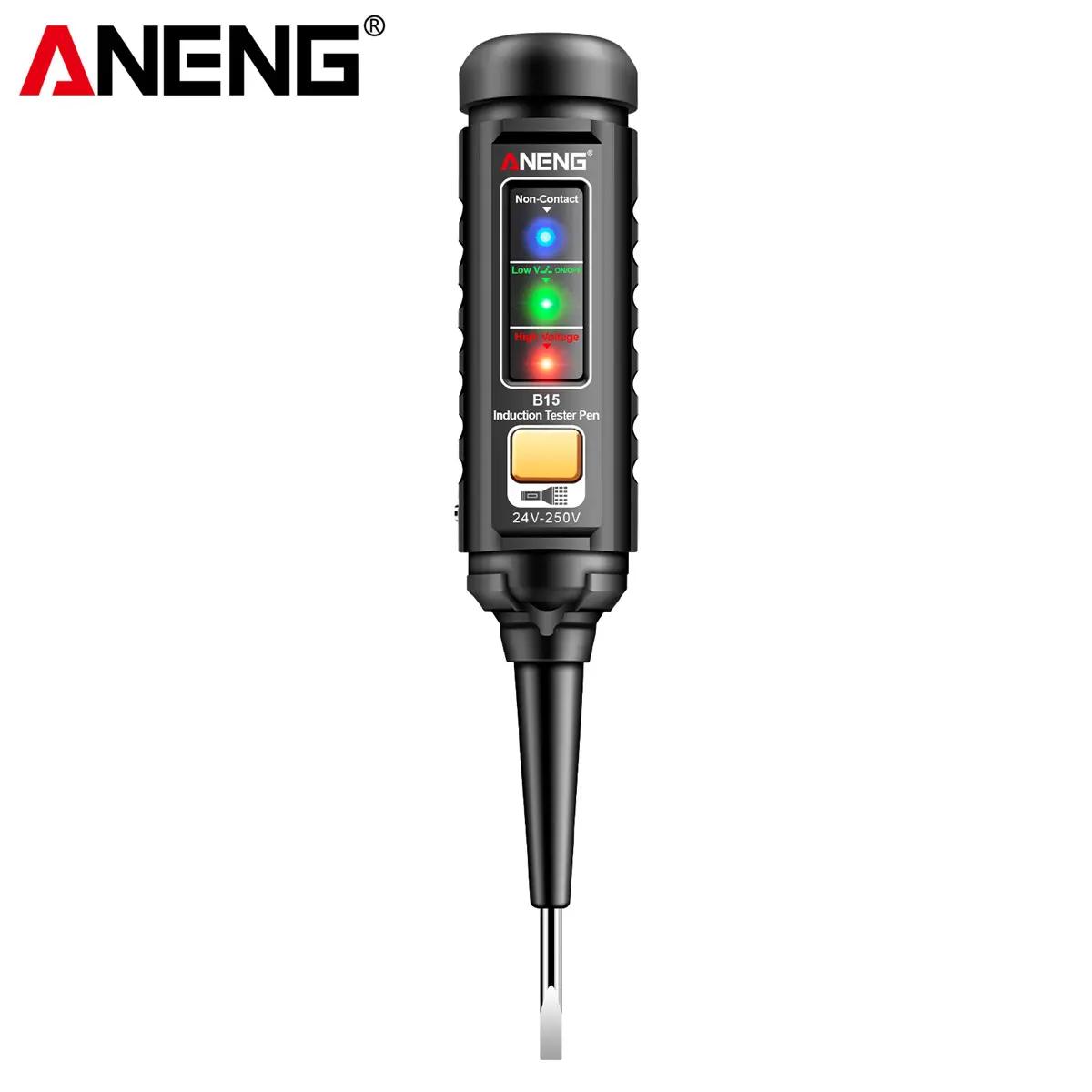 ANENG B15 Pocket-Size Pro Wire Breakpoint Finder DC Voltage Tester Pen - Chrome Vanadium Steel, ABS Tool, NCV Safety Tech, User-Friendly Probe, COM Input, Audio Alerts, Wire Tracing, 160*28*27mm, Automotive Car Voltage & Continuity Tester for Electricians