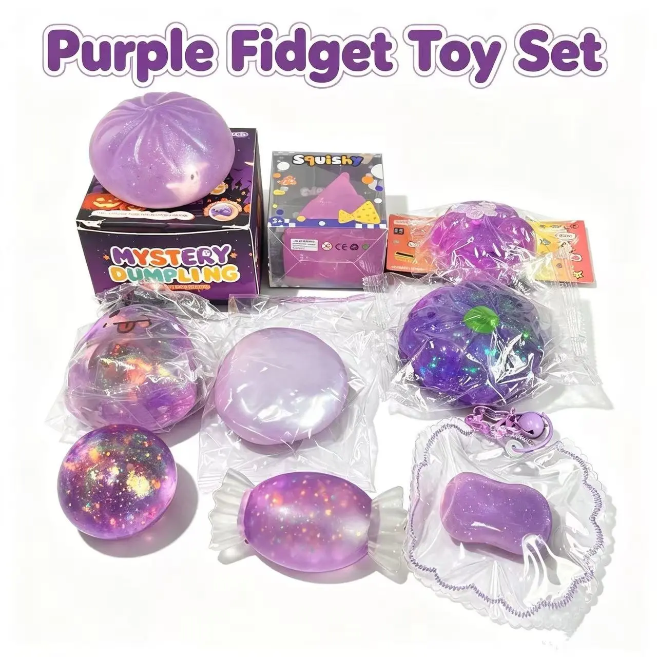 Purple Themed Squishy Toys