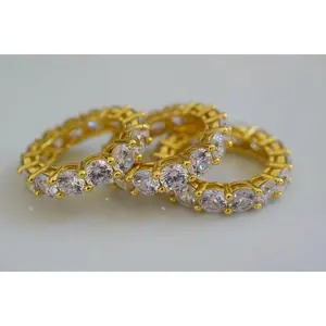 18k Gold Plated CZ Eternity Band