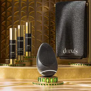 douxds The King Set, FLEX Pro Vibrating Face Brush, WAR Charcoal Face Wash, PRIME Vitamin Face Quench, CRUSH Instant Bump Serum, MIRO Face Towel, 5-In-1 Skincare Set, Acne Treatment