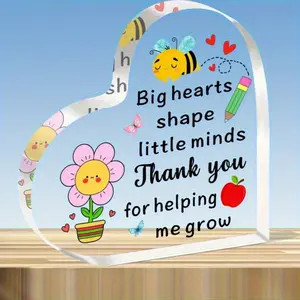 Acrylic Souvenir Gift for Teachers, Birthday & Graduation Thank-You Present, Elegant Acrylic Keepsake for Teacher Appreciation