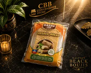 GENERIC Traditional Haitian Kasav Pam Bread - Certified Organic, Coconut-Hinted Cassava Bread with Salt, Milk, Sugar Option, Ambient Storage, From Cap Haitien, Yes to Room Temp Compatibility