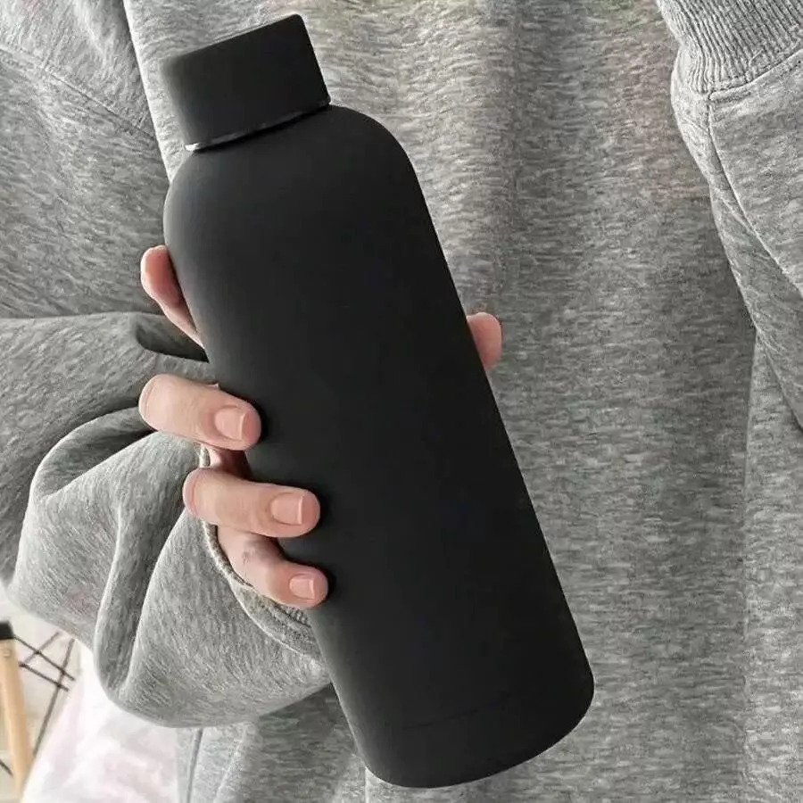 500ML Stainless Steel Durable Insulated Vacuum Insulated Water Bottle, Matte Anti-Hot Outer Layer, Outdoor Sports Cup, Travel Gift, Fashion Car Accessory, Vacuum Insulated Tumbler, Tumbler Drinkware, Vacuum Flasks