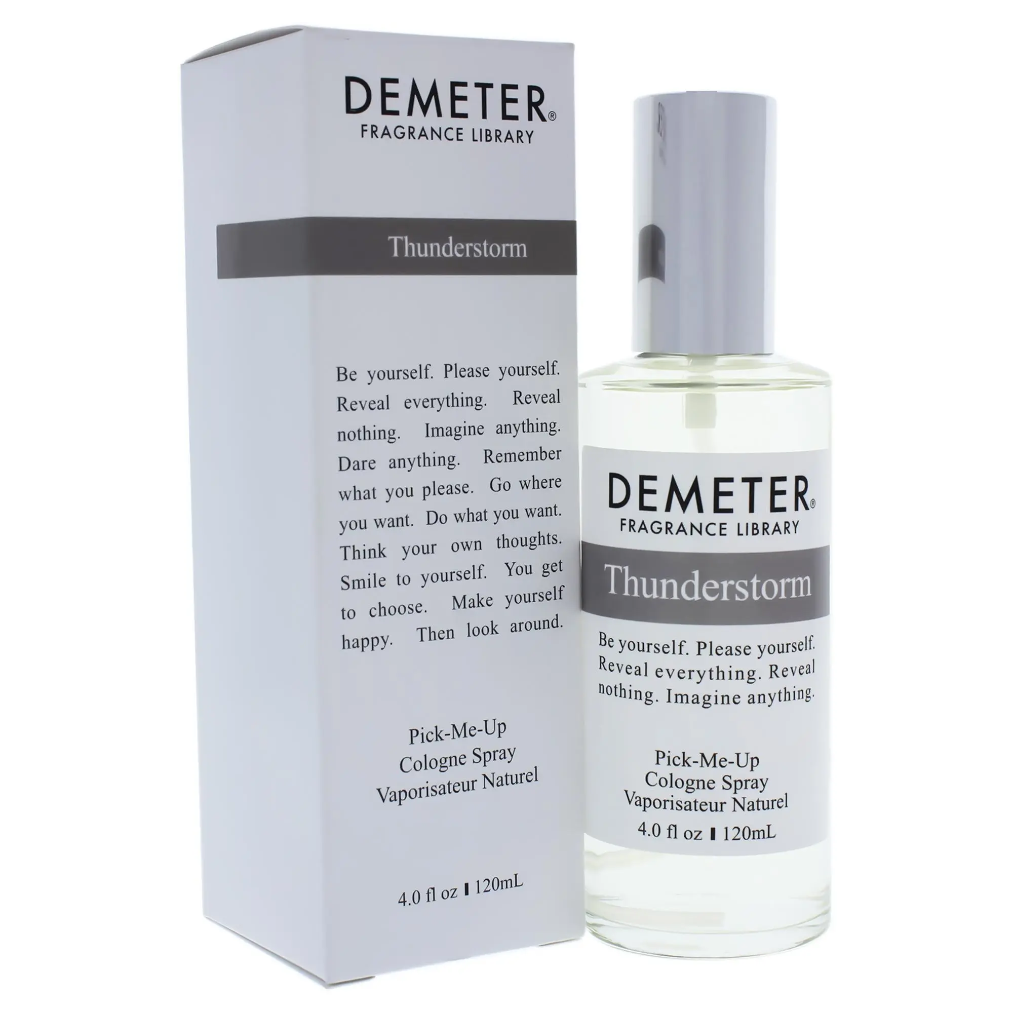 Thunderstorm by Demeter Fragrance Library - 4 oz Cologne Spray, Feminine Unisex Fragrance, Uplifts Mood, Encourages Self-Expression