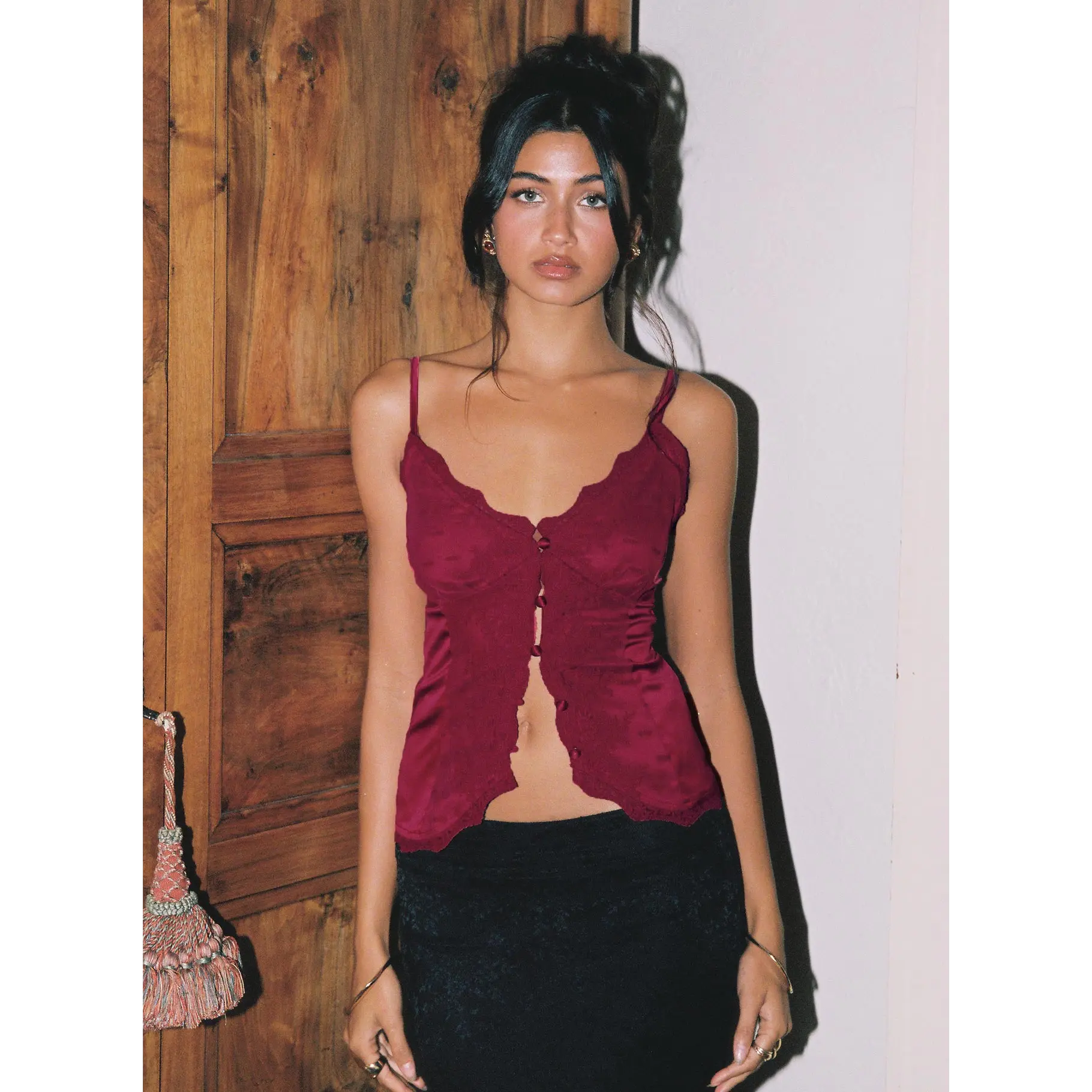Juliana Top Dark Red
