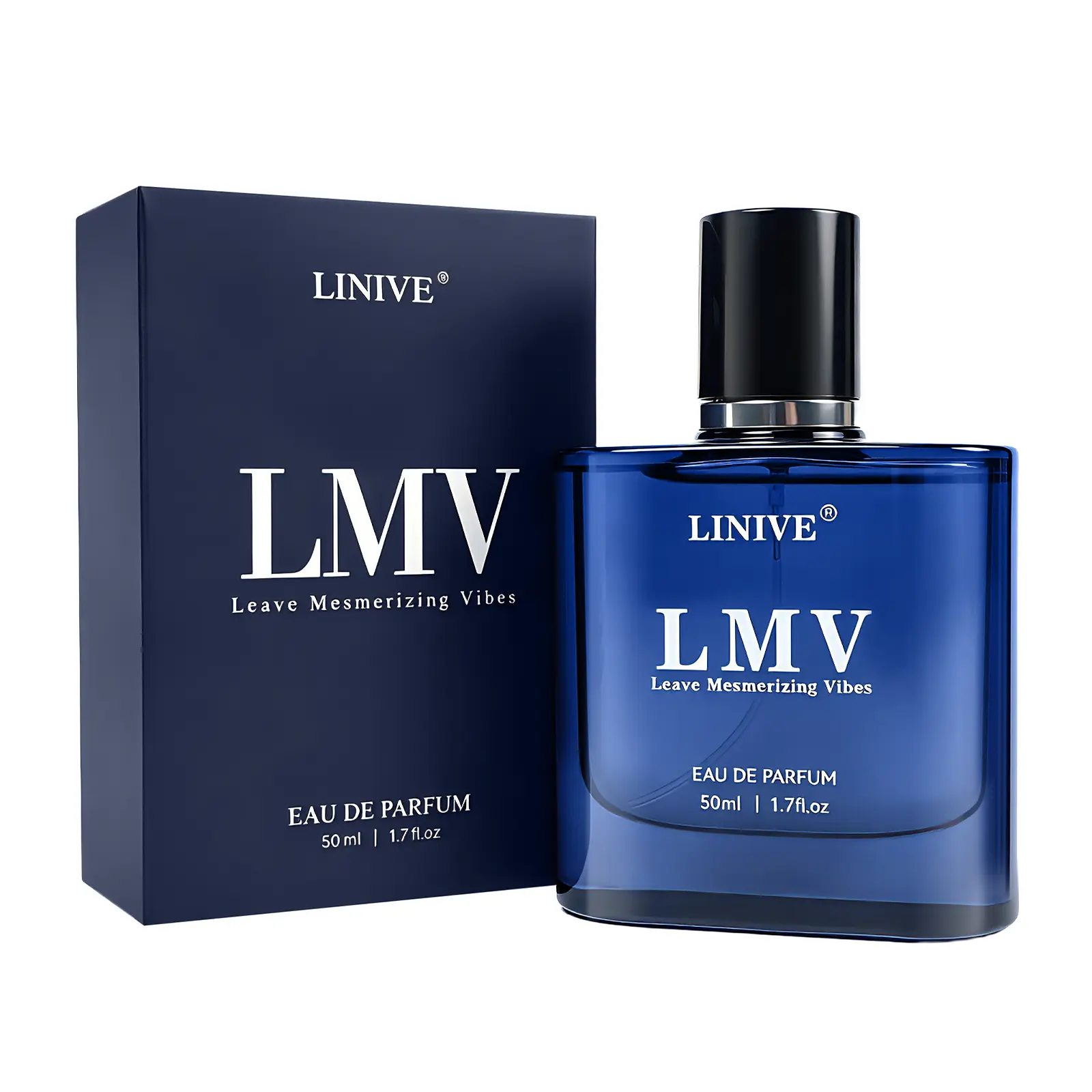 LINIVE LMV Midnight Gentleman Eau de Parfum for Men 50ml,, Leave Mesmerizing Vibes, Long-Lasting Oriental Woody Cologne，Premium Gifts for Men，Marine Woody Fragrance，The Perfect Gift for a Boyfriend’s Birthday or Father’s Day，Intense 。