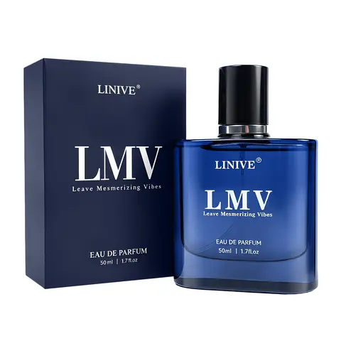 LINIVE LMV Cologne For Men, LINIVE LMV Midnight Gentleman Eau de Parfum for Men 50ml, Leave Mesmerizing Vibes, Long-Lasting Oriental Woody Cologne, Premium Gifts for Men, Marine Woody Fragrance, The Perfect Gift Birthday or Father’s Day, Intense