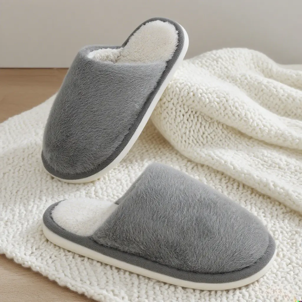 Women's Fuzzy Cross Band Slippers with Memory Foam, Cozy Closed-Toe House Shoes with Non-Slip Sole, Washable for Indoor Outdoor Comfort, House Slippers