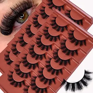 14 Pairs 3D Fluffy Synthetic False Eyelashes, Dramatic Realistic Fake Eyelashes, Messy Thick Lashes, 2 Pack, Volumized False Eyelashes, Perfect for Daily Wear & Special Occasions
