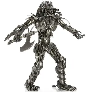 23" Predator with Axe Inspired Recycled Metal Sculpture