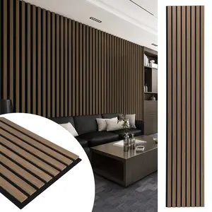 【New】Art3d 4-Pack Heavy-Duty 3D Wood Slat Wall Panels, 12" x 93",  Covers 31 Sq.Ft., Acoustic MDF Panels for Full Wall Decor