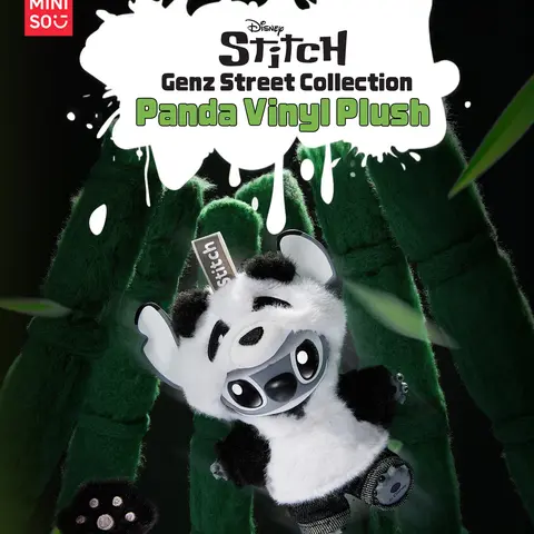 Disney Stitch Gen-Z Street Style Cute Collectible Blind Box, Panda Theme Detachable Vinyl & Plush Pendant, Hangable Bag Decor, Special Gift for Girls & Boys Students
