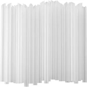 100 PCS Clear Plastic Boba Straws, 1/2" Wide X 8 1/2" Long Disposable Smoothie Straws for Bubble Tea, Shakes, Popping Pearls