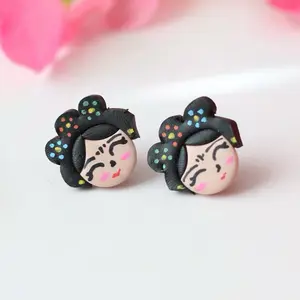 Frida Kahlo Earrings Stainless Steel with Colorful Detailing and Classic Design
