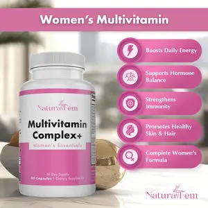Naturalfem Multivitamin Complex+ – Women’s Multivitamin for Energy, Hormone Balance & Immune Support – 27 Vitamins, Minerals & Antioxidants for Skin, Hair & Nails – Vegan, Non-GMO, Gluten Free – 60 Capsules