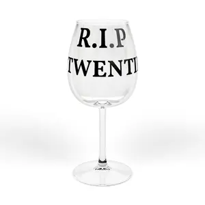 R.I.P. Twenties Wine Glass - 12oz Stemmed Cheers to New Beginnings