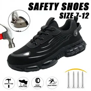 Concrete Worker Safety Shoes - Steel Toe Anti-Slip EVA Sole