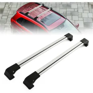 Roof Rack Cross Bars Lockable Compatible with 2010-2024 Mitsubishi Outlander Sport/ASX w/Anti-Theft Locks Rail Rooftop Cargo Bag Luggage Carrier Kayak Silvery & Black