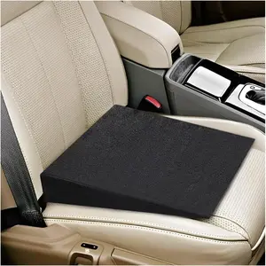 Auto Seat Wedge Leveling Cushion, Truck Driver Heightening Seat Pad Wedge Booster, Angled Design Car Seats Office Chairs Cushion for Sciatica Tailbone Pain