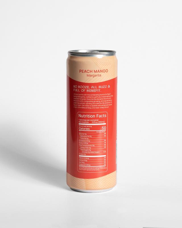 Mood Mix Starter Mocktail Beverage Pack 4-pack with Peach Mango Margarita Strawberry Mint Mojito & Tart Cherry Shirley flavors for Summer Iced Drink - Seltzer