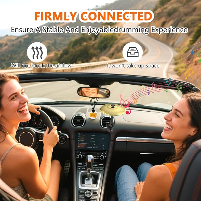 Car Cymbal Air Vent, Mini Car Crash Cymbals, Add Fun to Your Drive with Car Drum | A Great Gift For Drummers And Music Lovers | All Vehicle Types