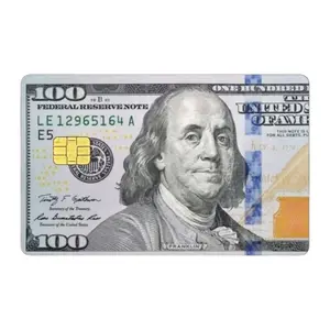 Credit Card Skin Sticker for EBT, Debit Card, Transportation Key, Credit Card Covering, Waterproof Vinyl Decal 100 Dollar Bill