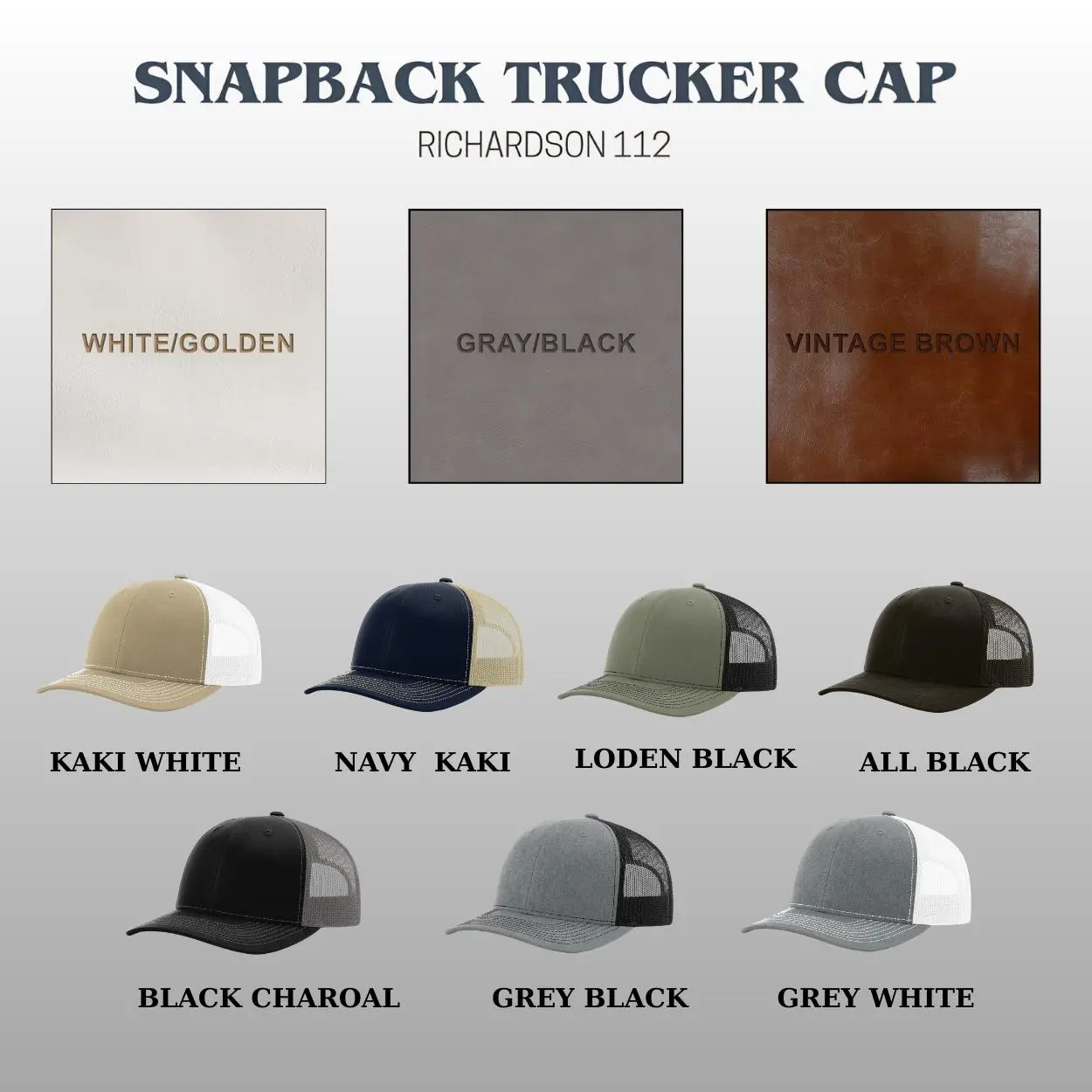 King Ranch Leather Patch Hat – Richardson 112 Trucker Hat 