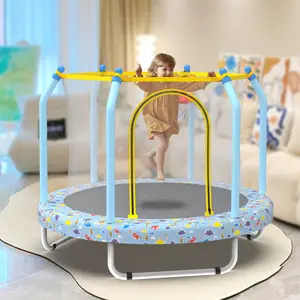 55" Trampoline for Kids, Trampoline Indoor Outdoor, Basketball Hoop, Christmas Toys Birthday Gifts for Girls Boys