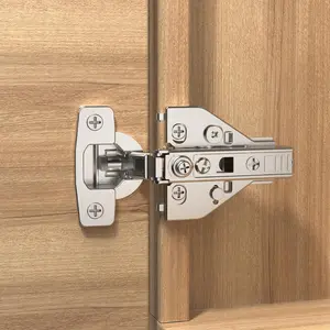 10 Pack Full Overlay Soft Close Cabinet Hinges, Speed 4D Adjustment Full Overlay Hinge for Face Frame & Frameless Cabinet, Concealed Clip-On, 45~110° Open Angle