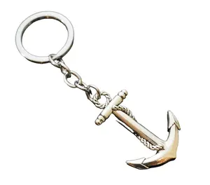 Anchor Boat Ship Sea Ocean Sailor Maritime Steel Silver Chrome Keychain