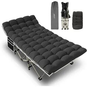 Folding  with Mattress, Sleeping  with Carry Bag, Camping Cots for Adults 600lbs Max Load, 28" Wide Portable Folding Cots for Camping Home Office Nap Beach Travel