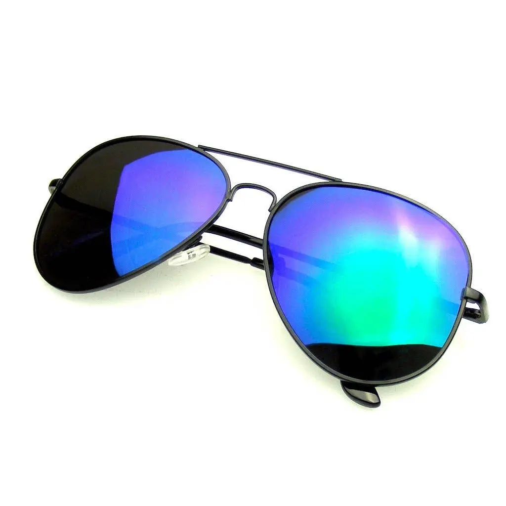 Full Mirror Flash Mirrored Polarized Aviator Sunglasses