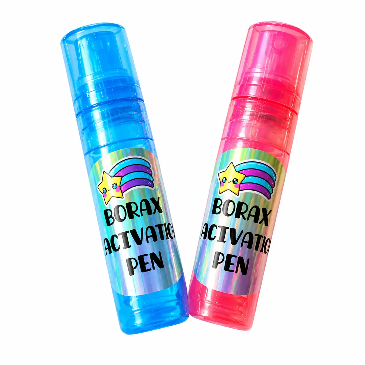 Slime Magic Borax Spray Pens – 2-Pack Handmade Slime Activator Set for Sticky Slime, Easy Clear Application for Ages 8+ – Hoshimi Slimes