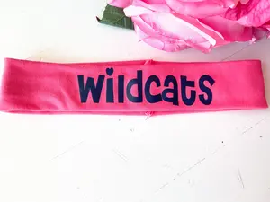 Wildcats Pink Headband, Soft Fabric, Simple Design, Ideal for Cats and Small Faces