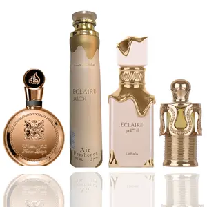 FAKHAR LATTAFA EXTRAIT + ECLAIRE + ECLAIRE AIR FRESHENER + MAITHA -- 4 PIECE BUNDLE