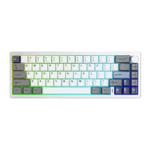 YUNZII AL68 Wireless Mechanical Keyboard 60%,QMK/VIA Aluminum Keyboard,Hot Swappable Custom Keyboard with Knob,Gasket Structure,RGB Backlit Gaming Keyboard for Mac/Windows